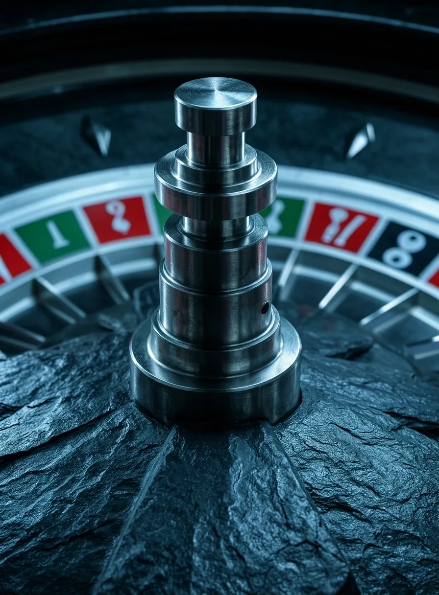 Detalle técnico de ruleta profesional